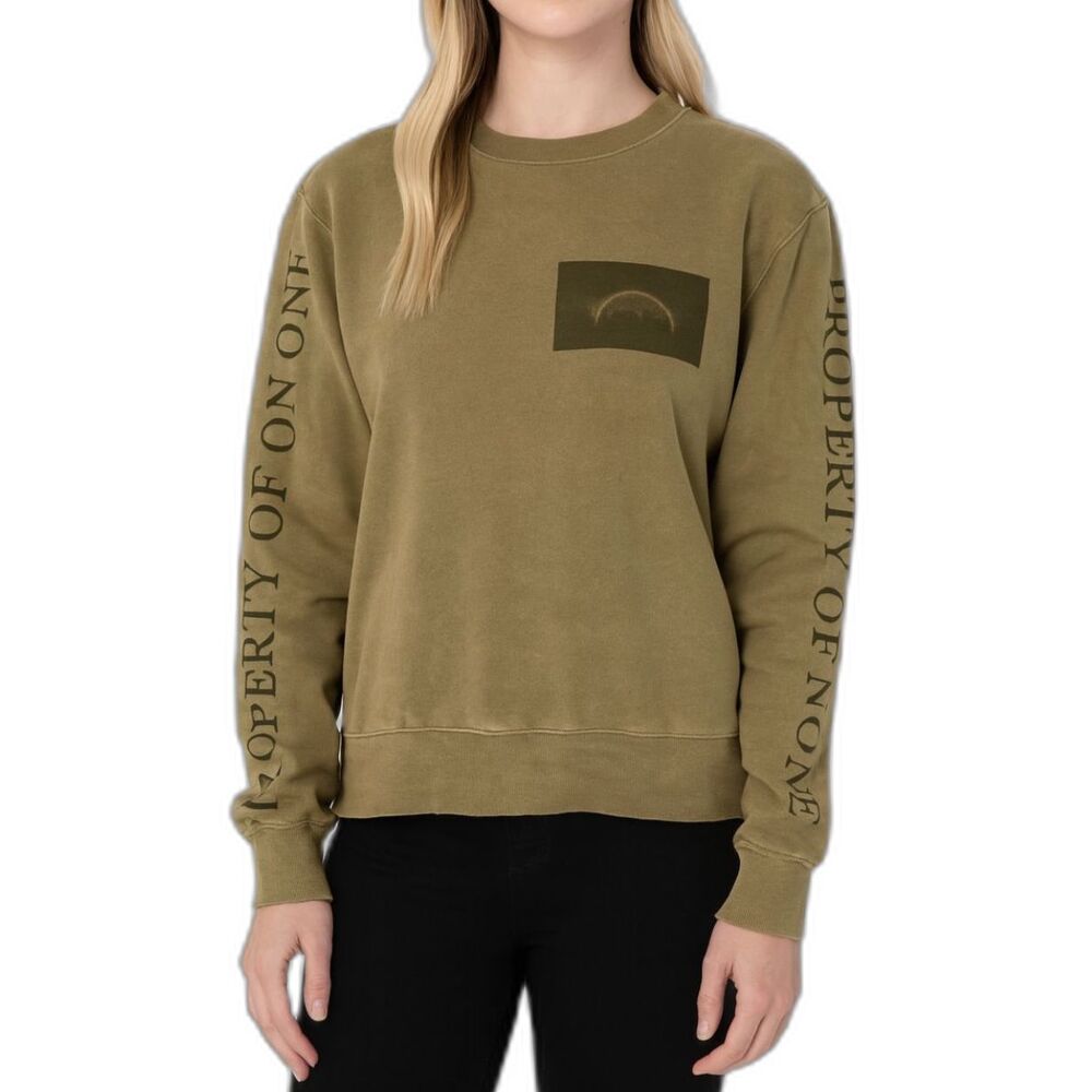 H&M Divided “Property of No One” Olive Green Sweatshirt | Size Medium